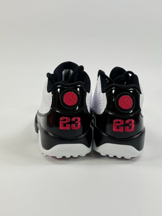 Air Jordan 9 Low Golf \'White Black True Red\' FJ5934-100 size 8.5 READ main image 5